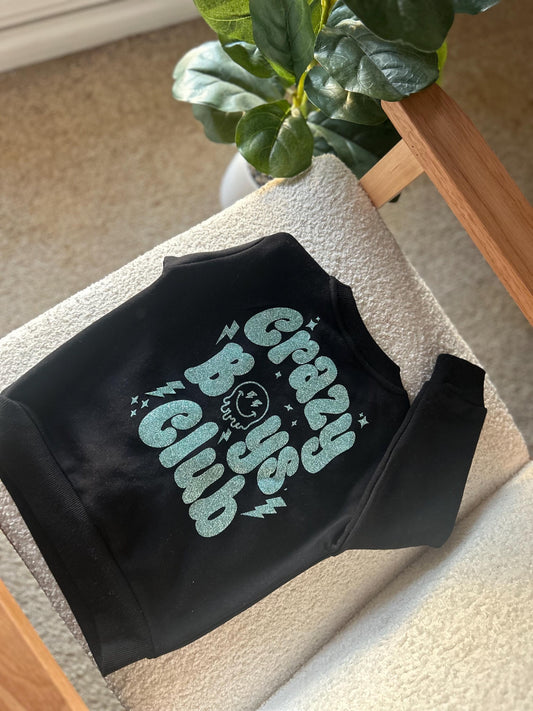 Crazy Club Matching kids and mum Mother’s Day sweatshirt - Mother of Mayhem, MoM, family matching jumpers crewneck personalised mum gift