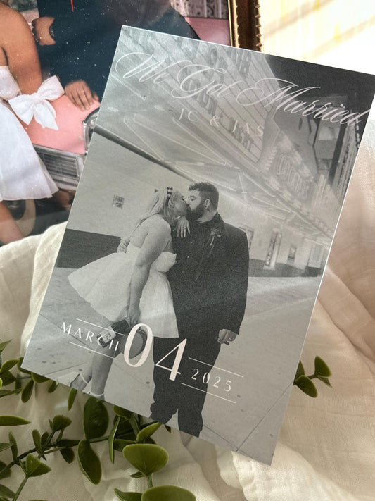 Vintage Digital Elopement Announcement Template elopement invitation just married, tied the knot, secret wedding invitation wedding invite