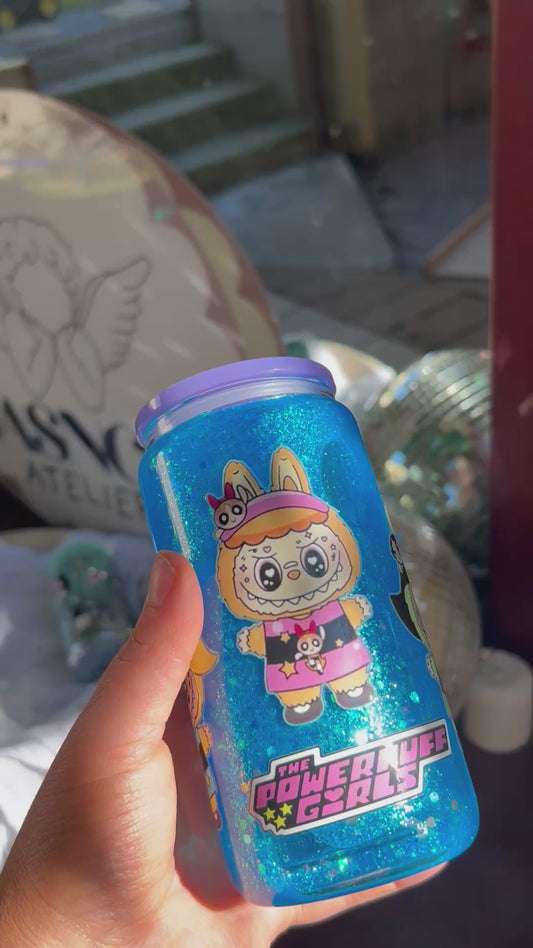 Labubu Powerpuff Girls Snowglobe Tumbler