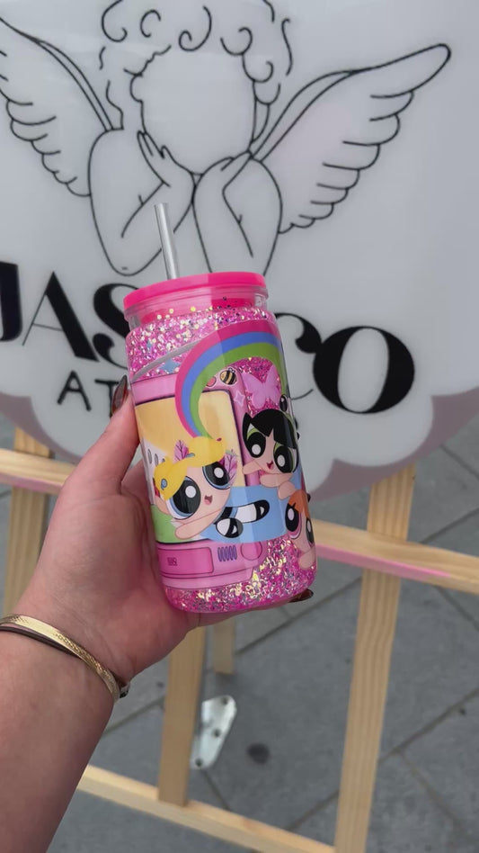 Powerpuff Nostalgia Double Walled Acrylic Cup W/ lid & straw