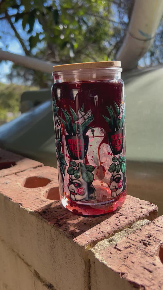 Horror Head Blood Drip Snowglobe Tumbler