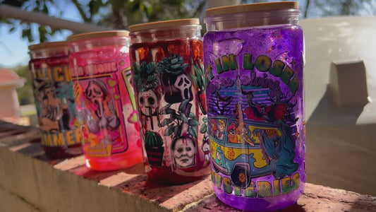 Horror Head Blood Drip Snowglobe Tumbler