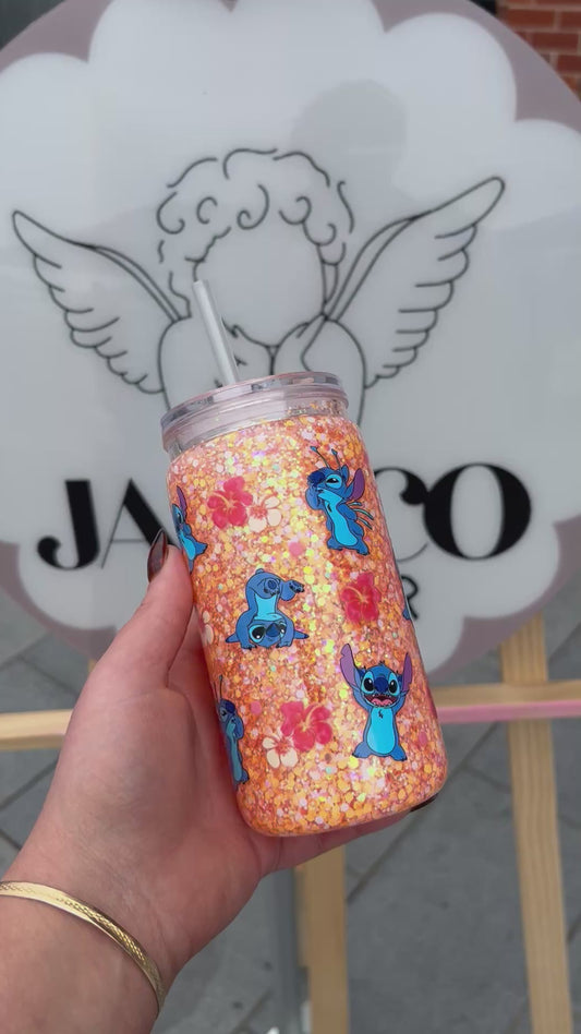 Stitch Double Walled Acrylic Cup W/ lid & straw