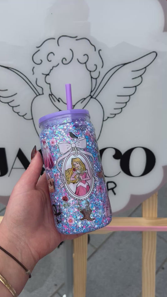 Aurora Double Walled Acrylic Cup W/ lid & straw