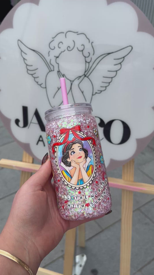 Sweet Snow Double Walled Acrylic Cup W/ lid & straw